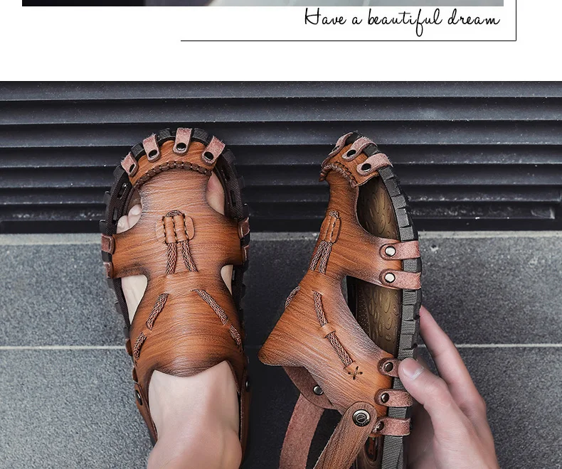 Flat Leather Summer Sandals for casual wear13