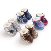 

Newborn baby shoes winter plus velvet warm boys and girls shoes First Walkers cute plush soft-soled non-slip toddler shoes