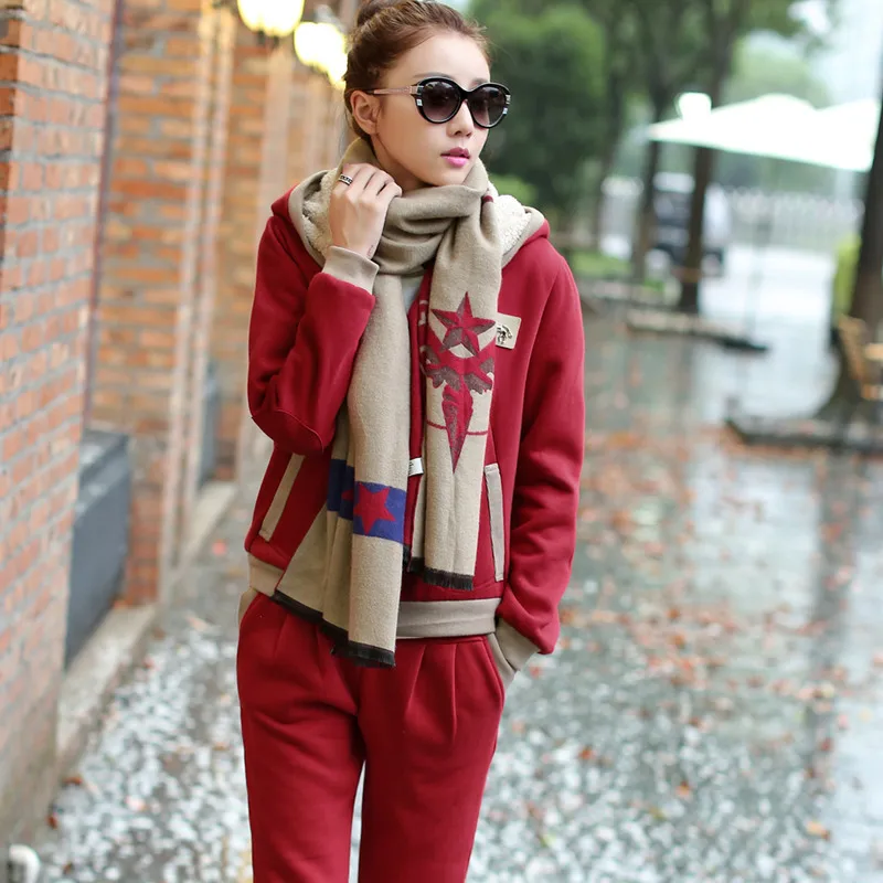 Женский комплект из 2 предметов топ и штаны новые модные Осенние теплые комплекты