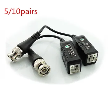 

5/10pairs Enhanced Twisted Bnc Cctv Video Balun Passive audio camera Transceiver Utp Balun Bnc Mail To Cat5 Cctv Cable J17