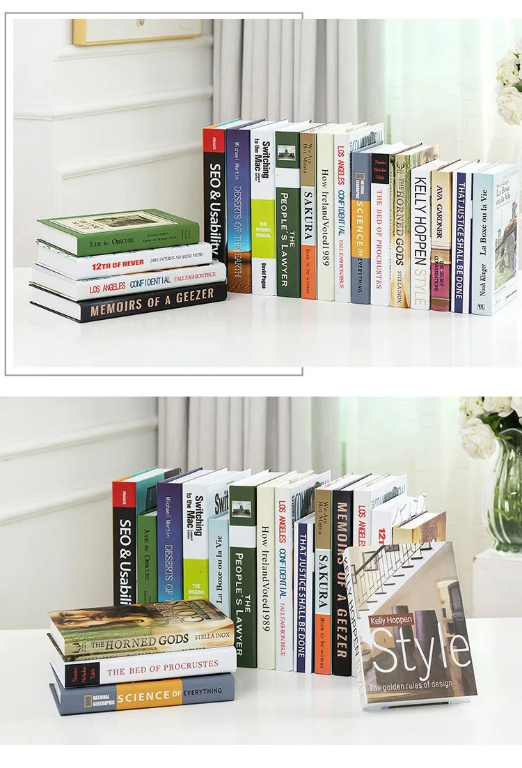 Поддельные книги моделирование книги украшения современный простой английский реквизит книжные украшения творческий мягкий книжный ящик магазин при фабрике