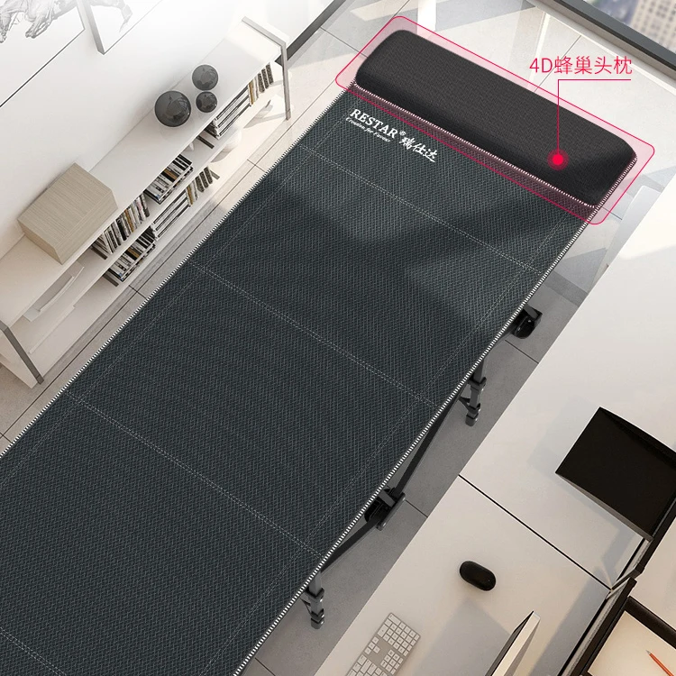 

Folding Bed Single Office Nap Bedtime Recliner Home Simple Portable Military Bed Steady Square Tube