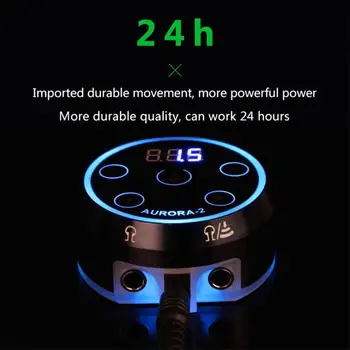 

Mini AURORA II with LCD Tattoo Power Supply with Power Adaptor for Coil Rotary Equipment Discolored Voltage Indicator