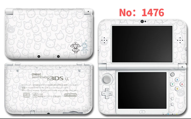 Protector Cover Decal Vinyl Skin Sticker for Nintendo NEW 3DS XL/LL Limited Machine Stickers 