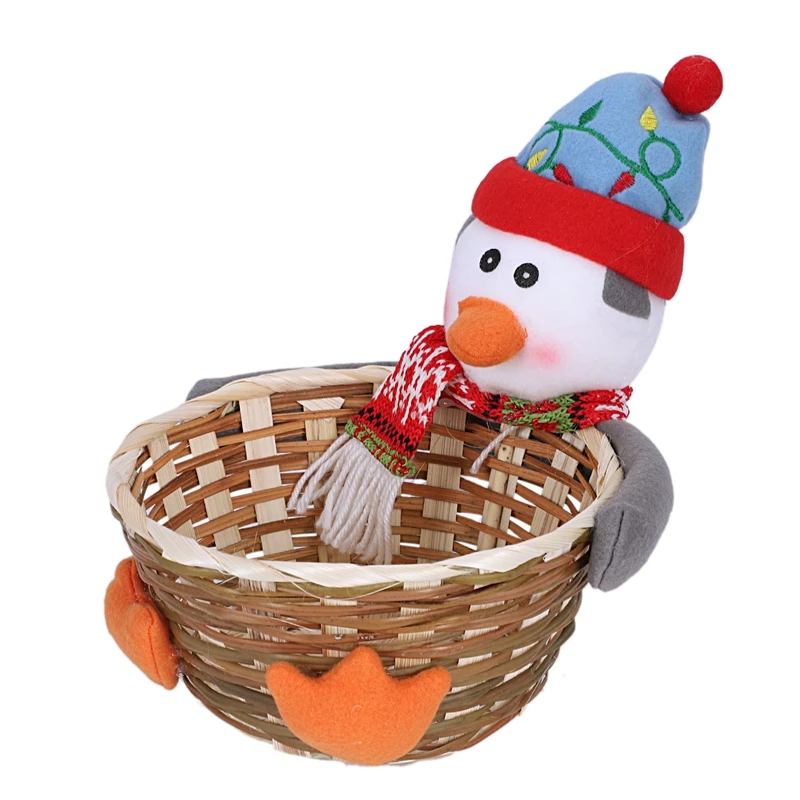 Merry Christmas Candy Storage Basket Decoration Santa Claus Storage Basket Christmas Decorations For Home