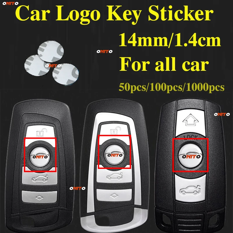 14MM 1.4cm Auto Car Key Sticker 50X 100X 1000X Wholesale Price Badge Decal Decoration for All Series Accessories | Автомобили и