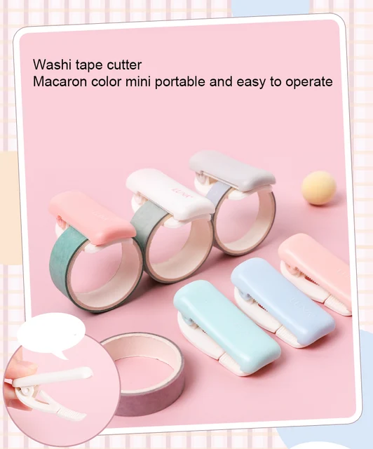 Stationery Mini Washi Tape Dispenser Kawaii Portable Plastic