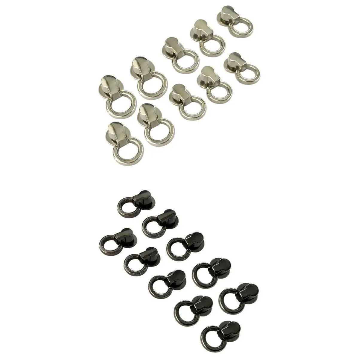 Screwback Round Button Studs, Metal Rivet Studs Screw Back Round Ring Leather Crafts Accessories - Set of 20