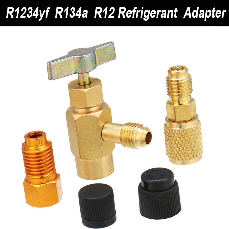 R1234yf R134a R12 хладагент может нажмите адаптер 1/4SAE 1/" части комплект