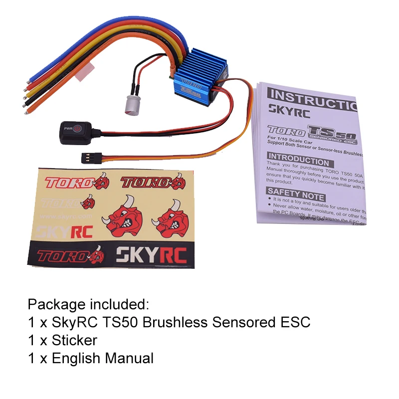 SkyRC TS50 50A бесщеточный Сенсорный электронный регулятор хода с 6 V/2A BEC поддержка датчика бесщеточный мотор для 1/10 Багги и туристического автомобиля