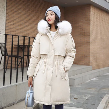 

KUYOMENS Winter Women mid-long parkas coat 2019 New thick warm hooded jacket coat female winter parkas outwear coat