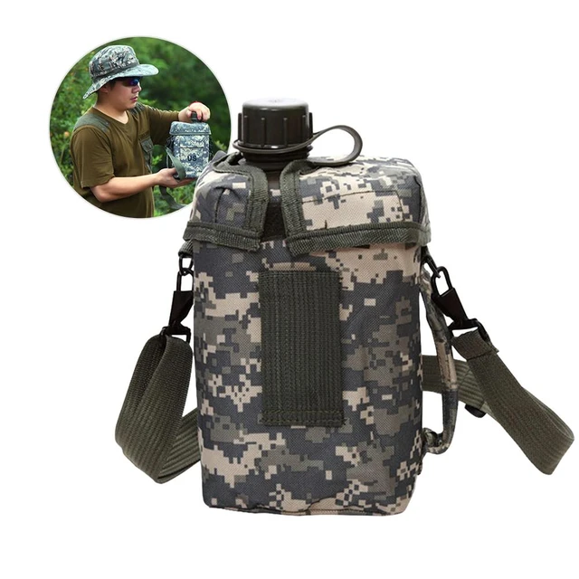 Botella de agua militar de 2L, cantimplora portátil de PVC de gran  capacidad para deportes al aire libre, caza, senderismo, Camping, hervidor  de viaje, herramientas prácticas - AliExpress