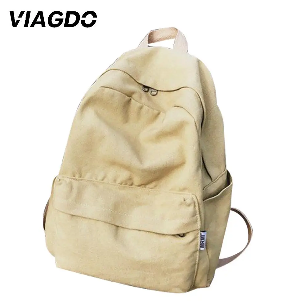 

Shoulder Bags Schoolbag Female Canvas Large Capacity Backpack Hiking for Teenage Girls Outdoor Sports Women Soft Fabric