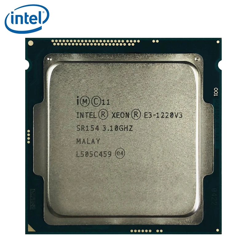 Intel Ксеон E3-1220 V3 3,1 ГГц 8 МБ 4 Core SR154 E3-1220-V3 LGA 1150 Процессор процессор E3 1220 V3 Испытано работает