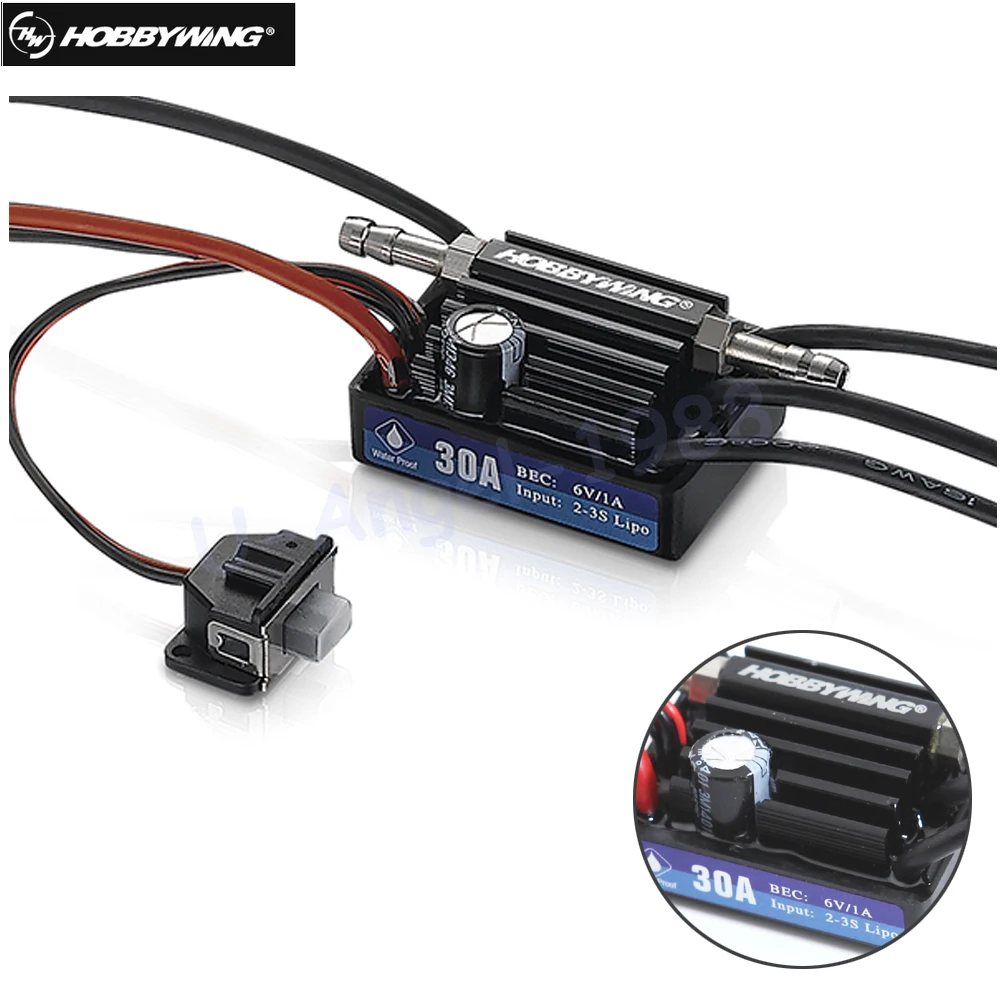 Hobbywing SeaKing 60A/120A/180A V3 бесщеточный ESC RC двигатель 6V/1A/2A/5A BEC untuk лодка электронный