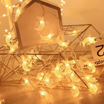 

Moon Star Led Fairy String Light USB Dry Battery Powered Holiday Christmas Tree Room Lamp Garland Geometric Decoration Wedding