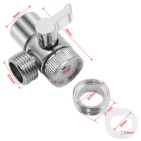 Water Tap Connector Switch Faucet Adapter Kitchen Sink Splitter Diverter Valve For Toilet Shower Bathoom ColdHot Water Separator 2