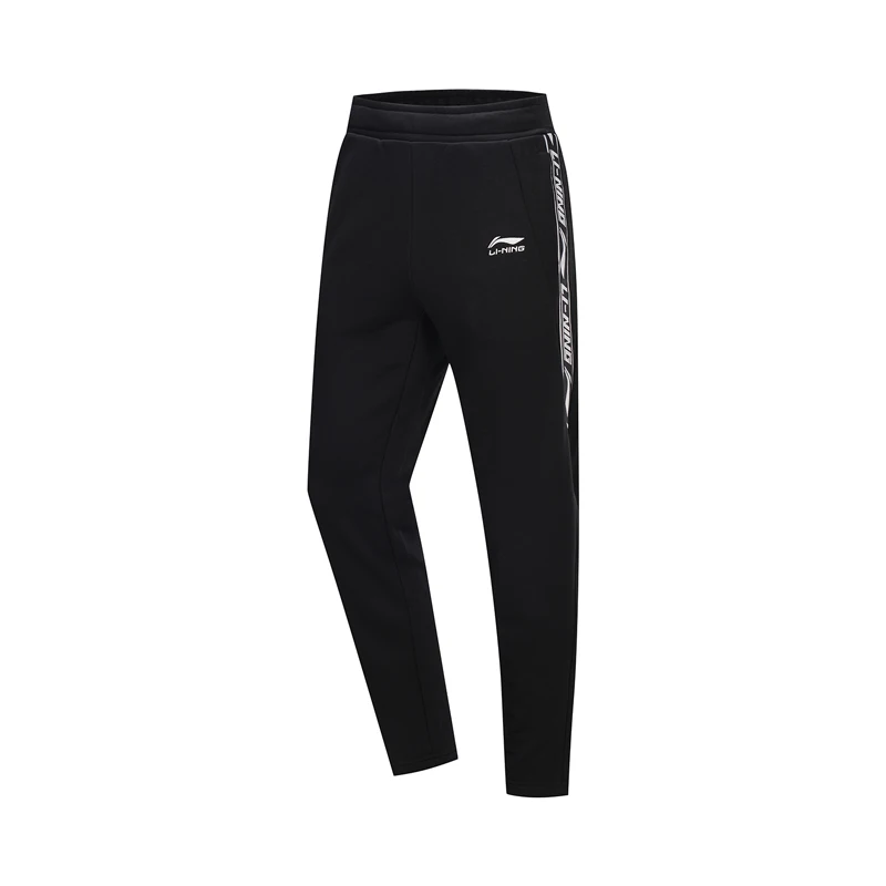Li-Ning, мужские трендовые спортивные штаны, теплые на зиму, флис, 64% полиэстер, 36% хлопок, обычная посадка, подкладка, спортивные штаны AKLP595 MKY537 - Цвет: AKLP595-2H