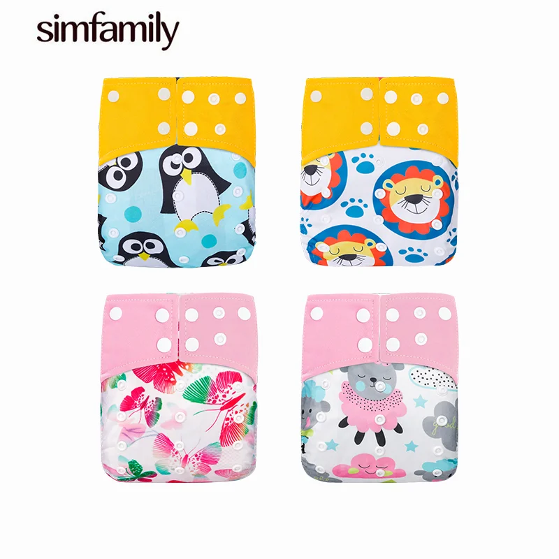 [Simfamily] 1PC reutilizables tela de carbón de bambú pañal impermeable tamaño bolsillo pañales refuerzos dobles carbón pañal venta al por mayor