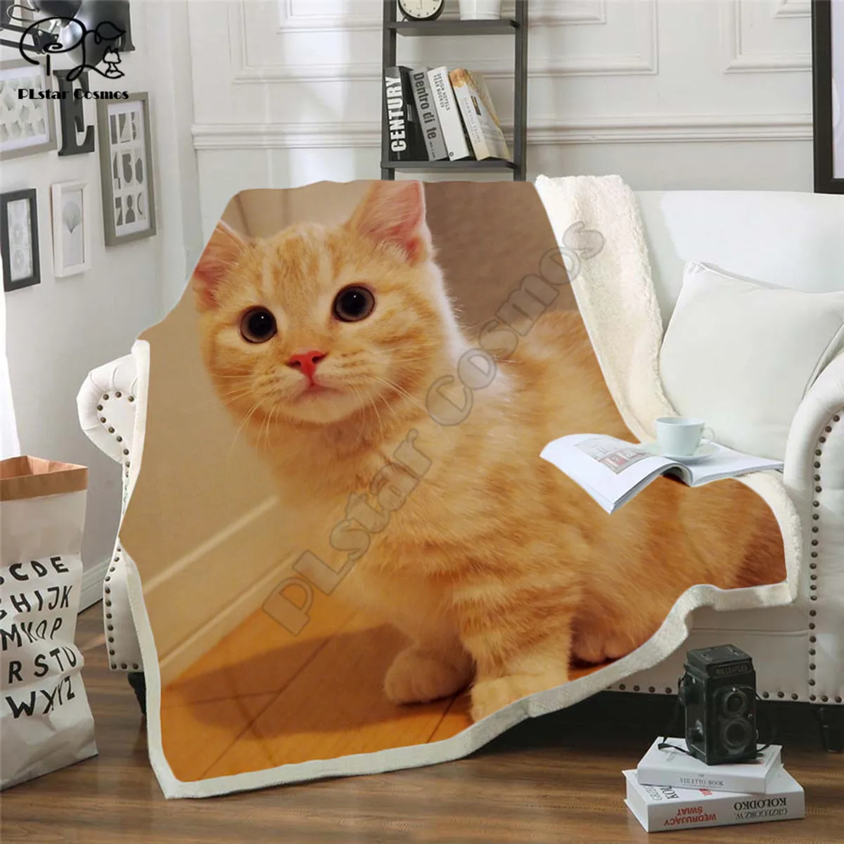 Cute cat pattern Fleece Blanket 3D full printed Wearable Blanket  Adults/kids Fleece Blanket drop shippng style -2 - AliExpress