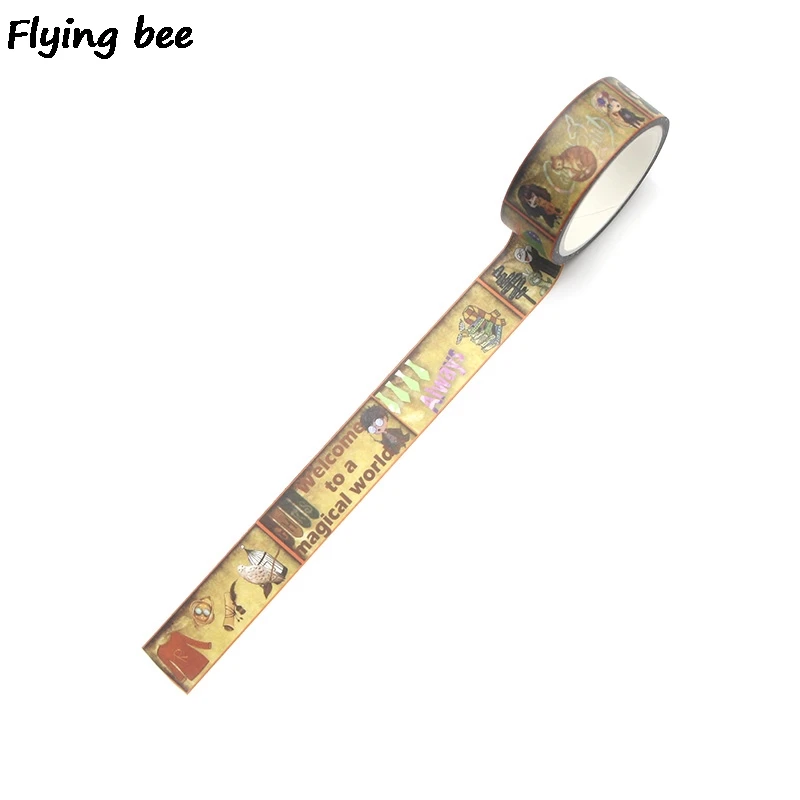 20 шт./лот Flyingbee 15 мм X 5 м Волшебная Academy васи лента бумага DIY декоративная клейкая лента канцелярские маскирующие Ленточные принадлежности X0288