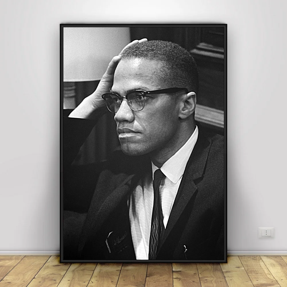GX008 Горячая Malcolm X с пистолетом Классический с актером кино плакатный принт искусство шелк светлые холщовые настенный Рисунок Картина для комнаты домашний декор