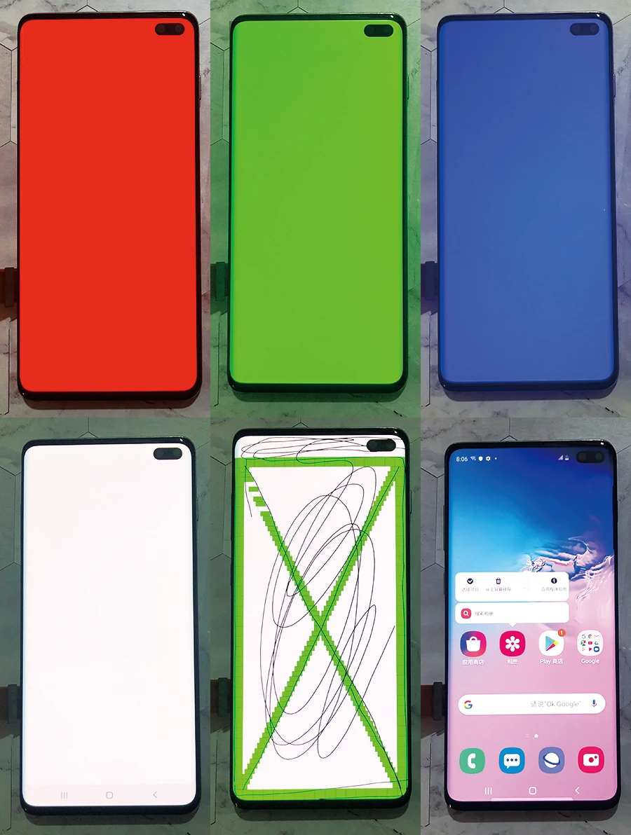 Ｚ  S10 ÷ LCD S10 + G9750 G975F  AMOLED ÷ ġ  ũ Ÿ  ü , 6.4 ġ
