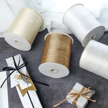 

450 M Double Sided Satin Ribbon 3 Mm Ribbon for Bakery Shop Cakes Candy Wrapping Diy Handmade Bookmark Headdress Material Supply