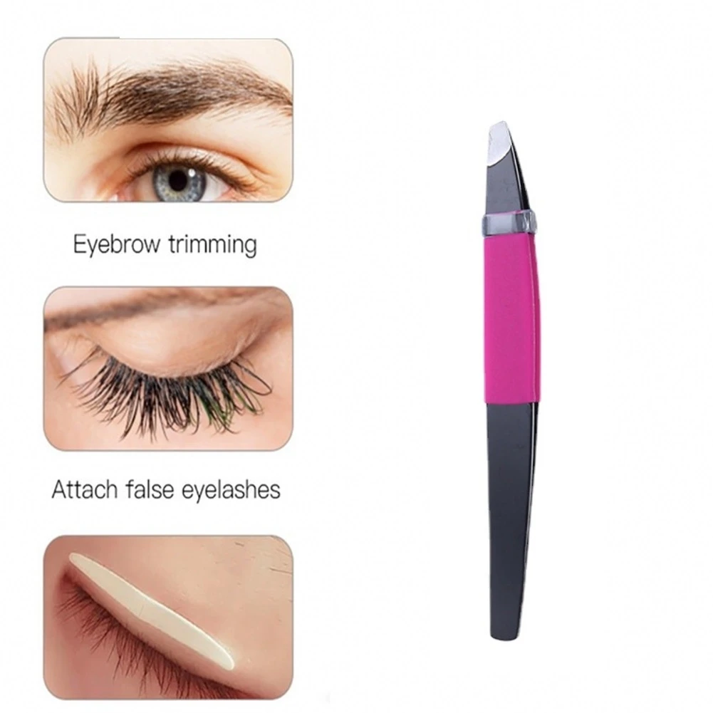 1Pcs Eyebrow Professional Tweezer Hair Beauty Fine Hairs Puller Stainless Steel Slanted Eye Brow