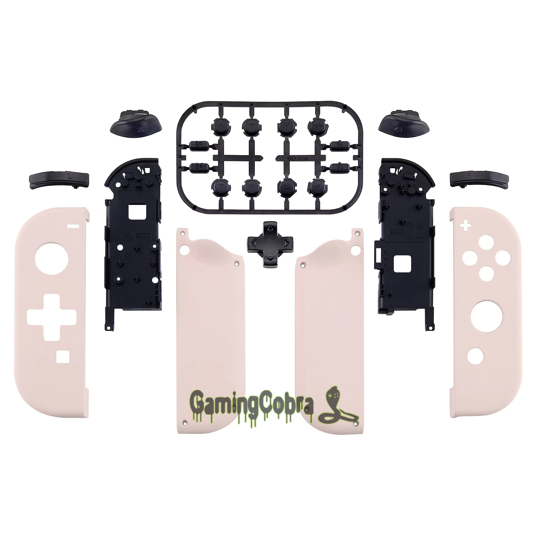 Мягкий сенсорный розовый корпус контроллера Sakura(версия D-Pad) с полным набором пуговицы «сделай сам» сменный корпус для nintendo Switch Joy-Con