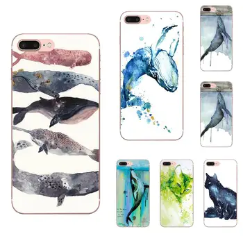 

Watercolor Painting Animal Cat Whales For Motorola Moto G G2 G3 G4 G5 G6 G7 Plus For Xiaomi Redmi Note 8 8A 8T 10 K30 5G TPU