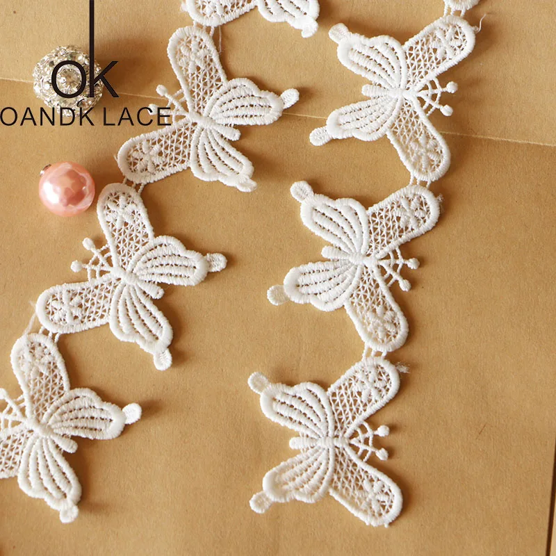 5cm 1yard 1 ярд/лот 5 см белый цветок Кружева Вышивка отделка ленты DIY свадебное шитье одежды ручной работы аксессуары - Цвет: 5cm 1yard