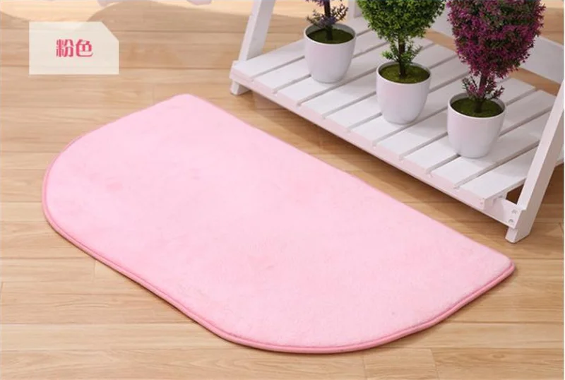 fen se Soft Coral Fleece Bathroom Doormat Non-slip Floor Rug for Toilet Absorption Memory Foam Foot Pad for Gate 40*60/50*80/60*90cm - Цвет: fen se