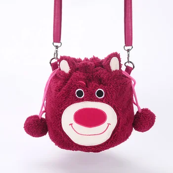 

IVYYE Lotso Bear Anime Canvas Shoulder Bags Soft Tote Messenger Handbag Casual Shopping Bag Lady Girls New