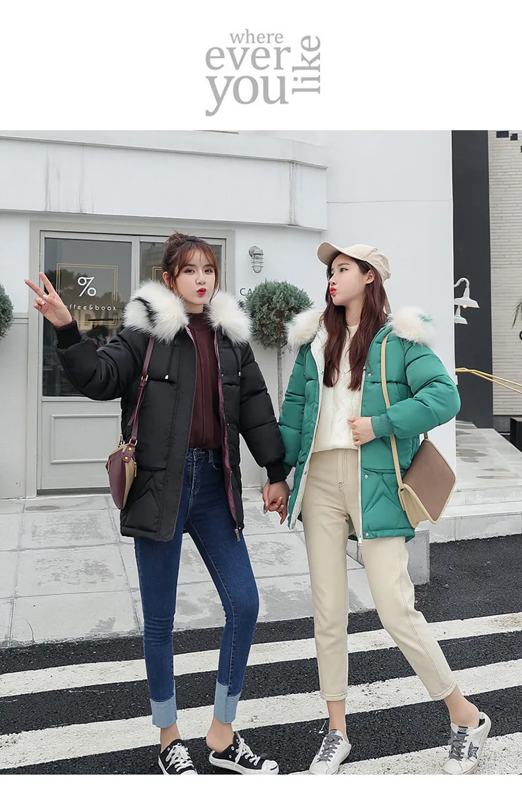 Photo Shoot New Style down Jacket Women's Korean-style Dongdaemun Loose-Fit BF Students Cotton-padded Clothes INS Hong Kong