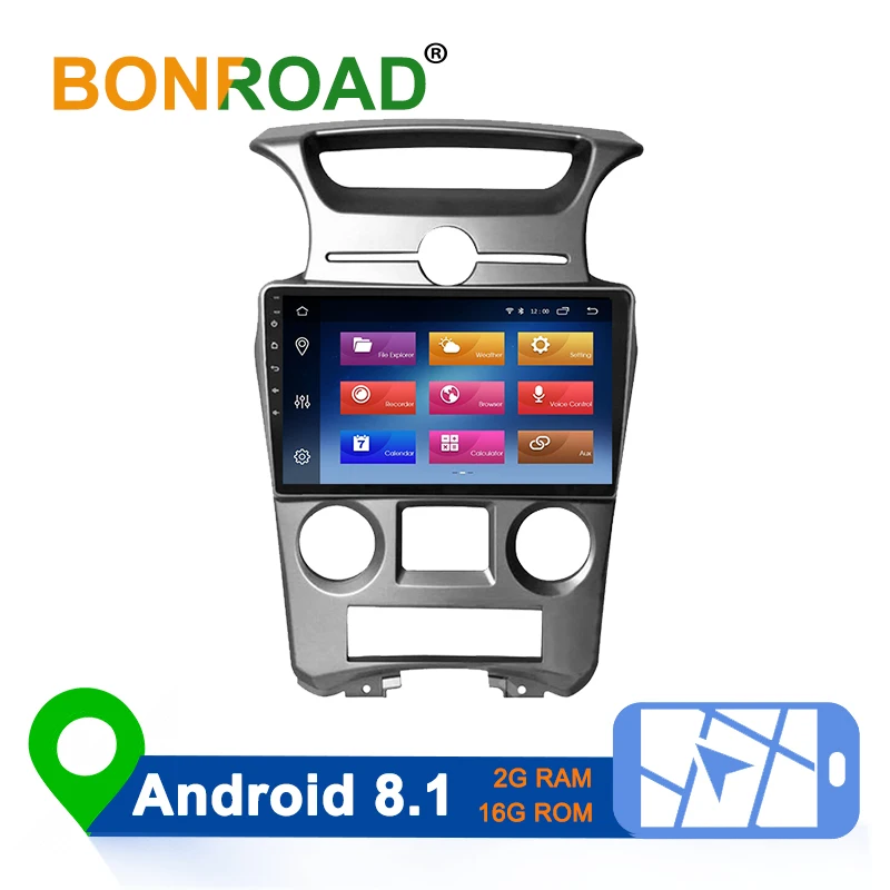 

Bonroad 9"android 8.1 car dvd player with audio radio multimedia gps navigation system SWC for Kia Carens 2007-2011no dvd player