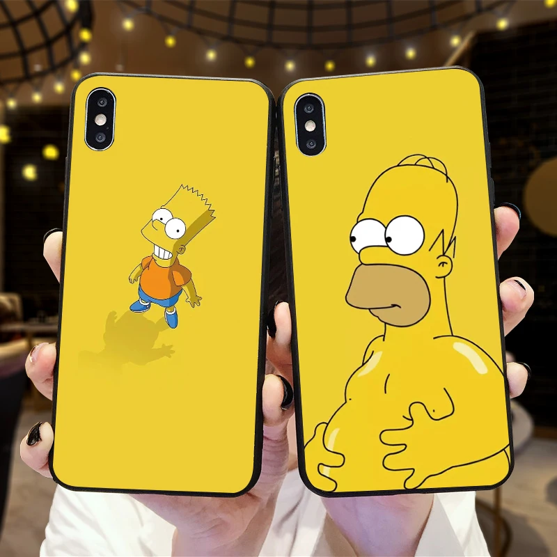 Чехол Homer J. Simpson для iphone XR 11 Pro XS Max X 5 5S милый мультяшный чехол на заднюю панель 7 8 6 S