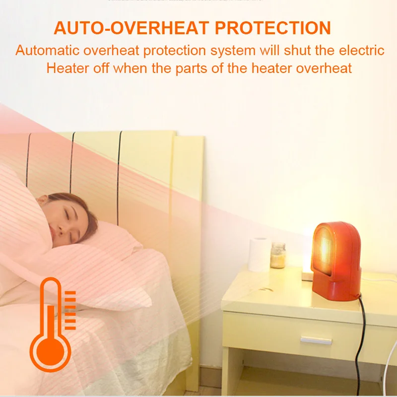 Электрический тепловентилятор маленький портативный керамический ОБОГРЕВАТЕЛЬ