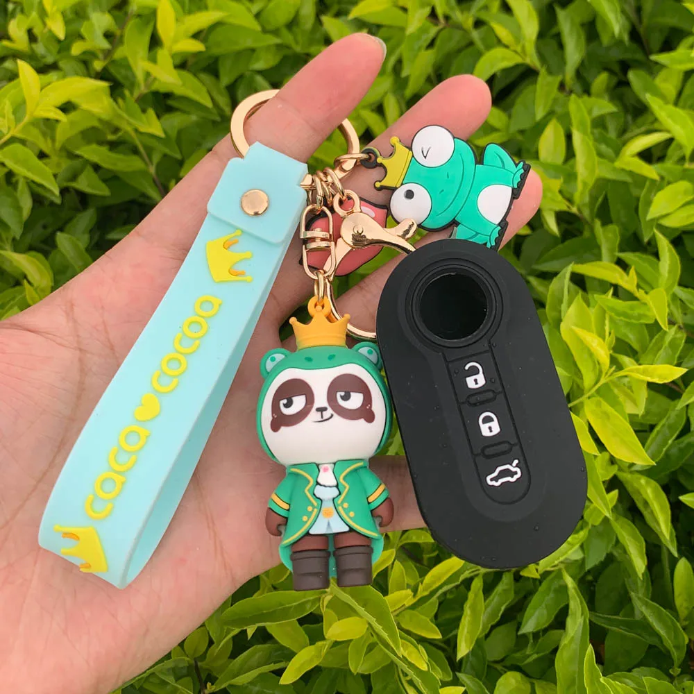 

Cocolockey силиконовый чехол для ключа чехол оболочка для Fiat 500 3 кнопки откидной пульт дистанционного управления брелок Автозапчасти автомобильные аксессуары