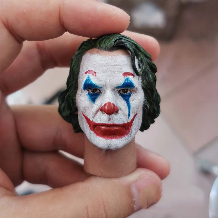 In Stock Collectible 1/6 Scale Joker Joaquin Phoenix Clown Makeup Head Sculpt Carved for 12" Action Figure Dolls Toy Accessory