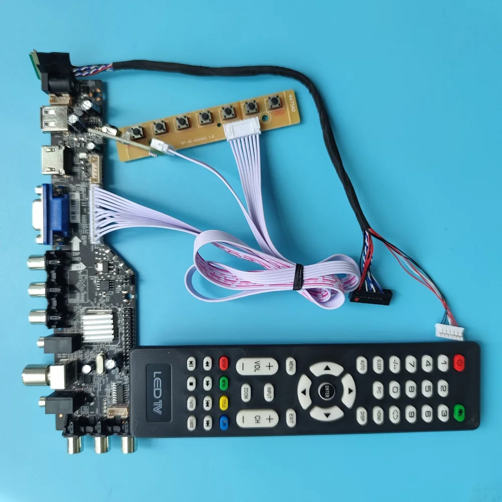 Kit For LP121WX3 TL 1280x800 HDMI-compatible driver DVB-T DVB-T2 LED USB VGA AV TV remote panel monitor digital controller board |