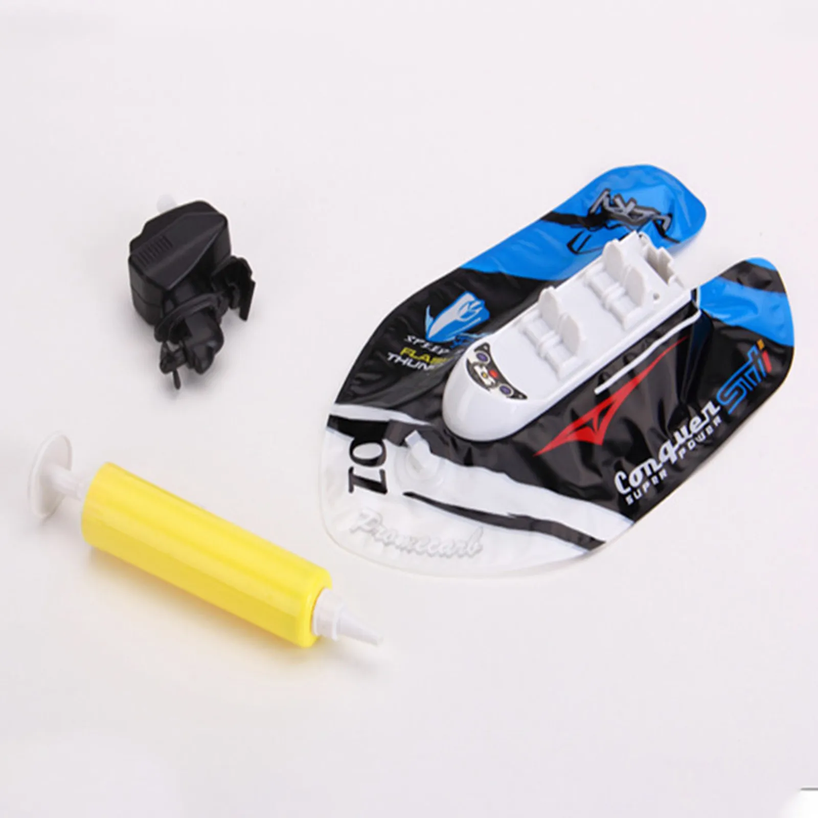 【Eco-friendly】 Kids Bath Toy Clockwork Wind Up Inflatable Boat Ship Play Water Bathroom Bath Toy Inflatable Boat Baby Toy Outdoor Water Toys.