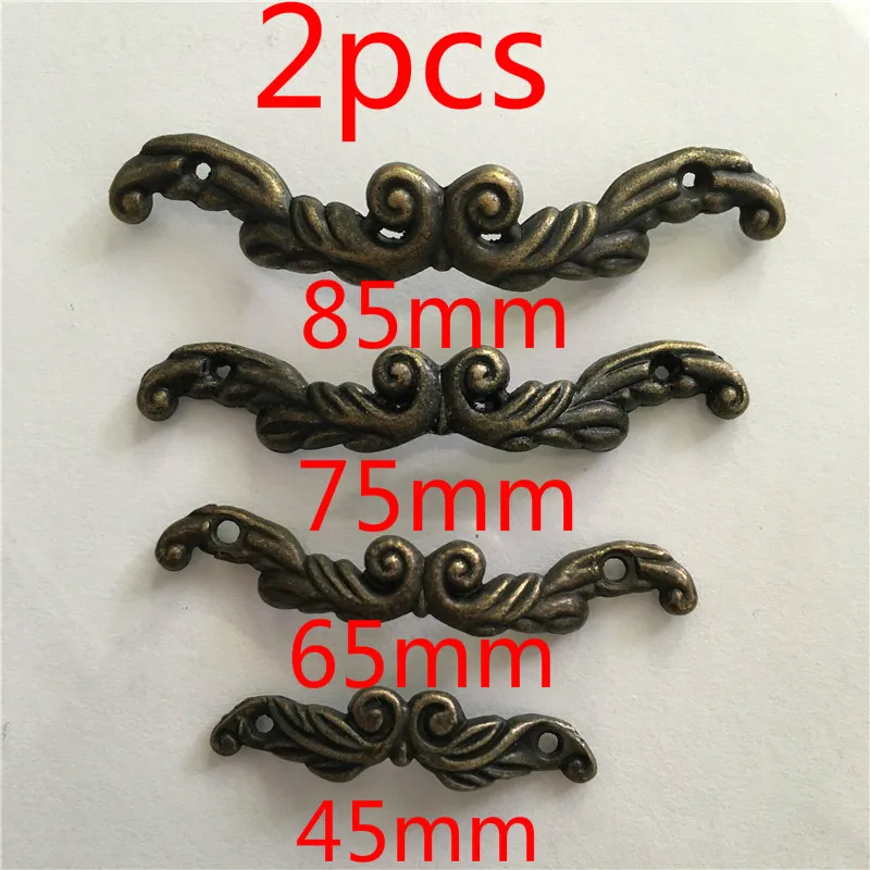 buy 2PCS 45~85mm Zinc Alloy Eyebrows Vintage Drawer Handle Bronze Tone Wooden Box Cabinet Storage Box Handle Accessories Gift