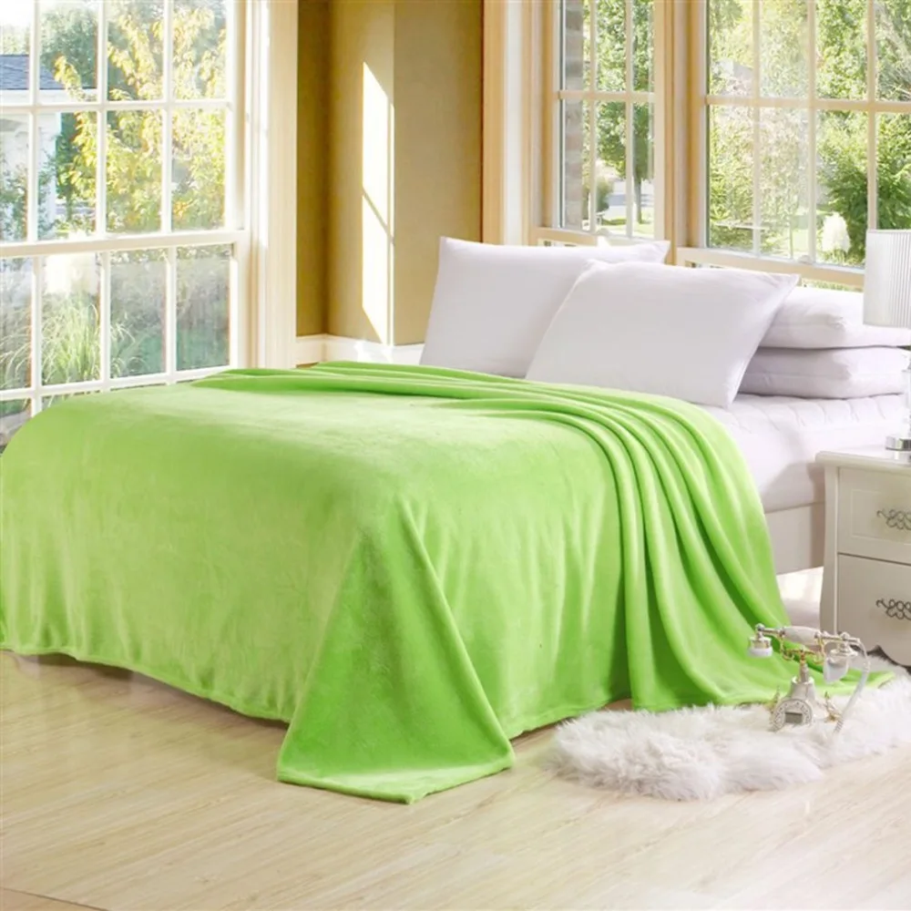 

High Quality Super Soft Blanket Solid Color Blanket Coral Fleece Comfortable Sleeping Bed Home 70x100cm Bed Sofa Home Textile