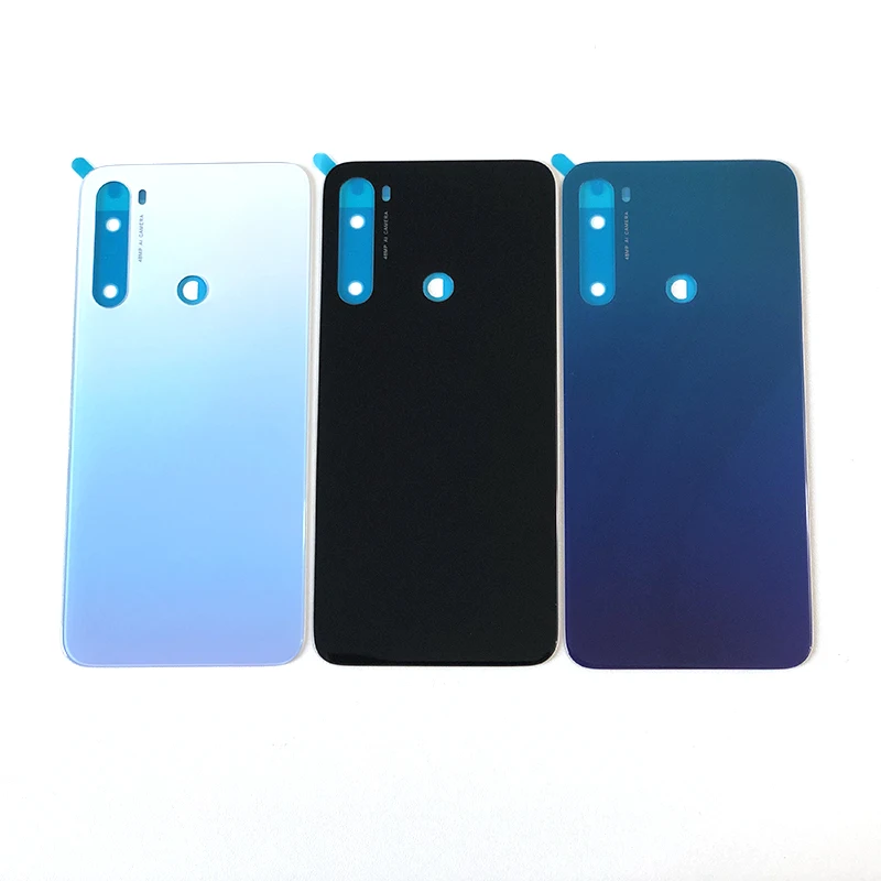 

Original New M&Sen For 6.3" Xiaomi Redmi Note 8 GLASS Back Battery Cover Case Housing+3M Adhesive Sticker Redmi Note 8 Case