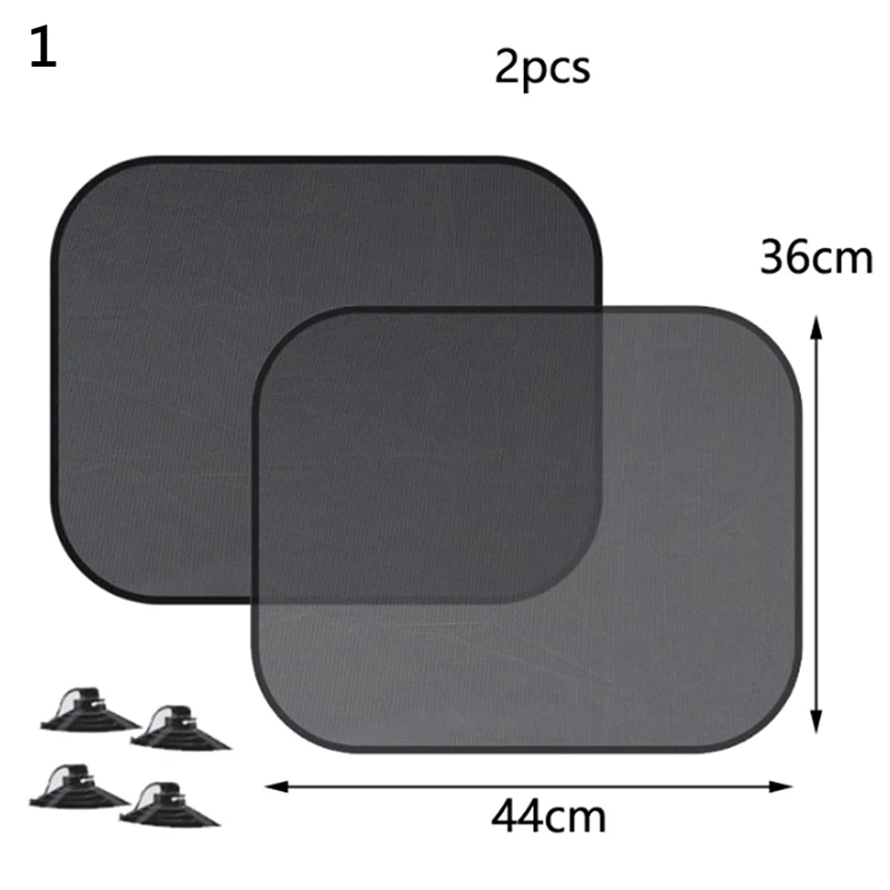 Car Curtain Car Cover SunshadeProduct With 2 Suckers 3D Photocatalyst Mesh Sun Car interior Visor Window Screen Sunshade - Цвет: 1