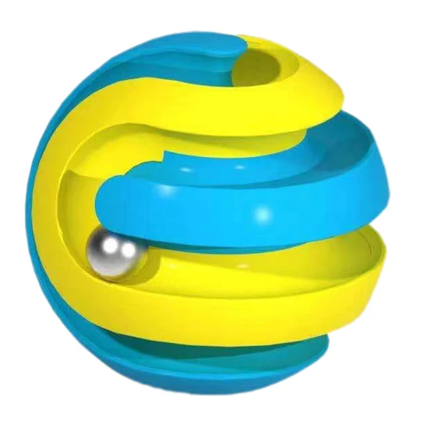 Adults Kids Colorful Hand Rotary Fidget Roller Stress Relief Cube Gyro with Bead Novelty Sensory Toy Anti Stress 5