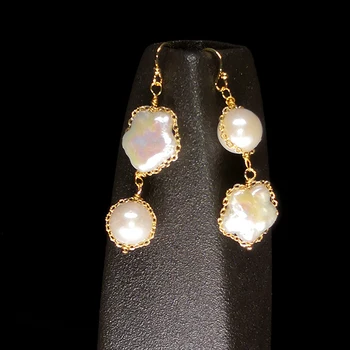 

Original Design Natural Baroque Pearl For Women Boho Custom Dangle Earrings Handmade Luxury Fine Jewelry