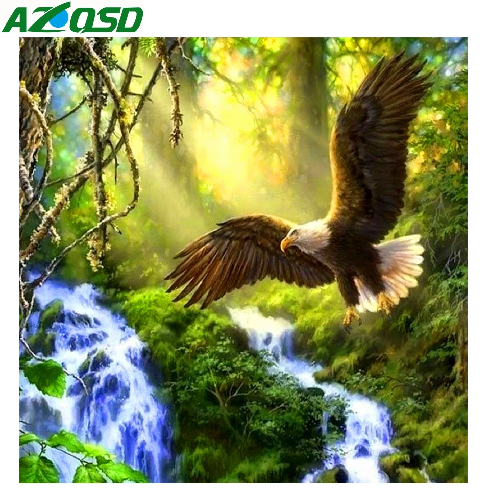 

AZQSD Full Drilling Diamond Embroidery Natural Landscape NEW DIY Diamond Painting Full Drilling Cross Stitch Kits Handmade Gift