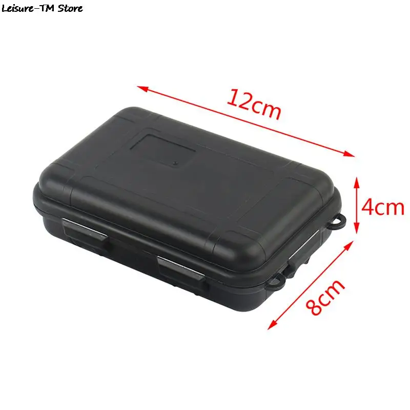 Survival Storage Case Outdoor Shockproof Waterproof Airtight Survival Storage Case Container Carry Box 12cm*8cm*4cm